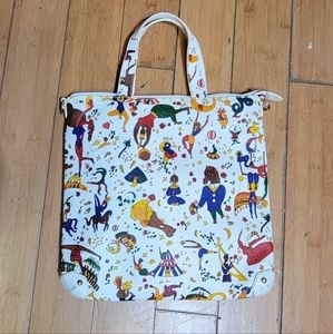 Piero Guidi Leather Colorful Magic Circus Tote